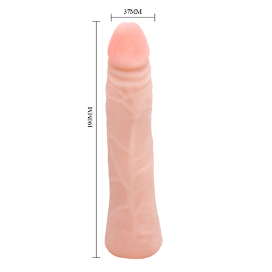 Реалистичный гнущийся фаллоимитатор ребристый Baile 19 см