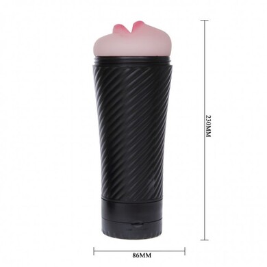 Мастурбатор ротик в колбе с вибрацией Pink Lips Baile