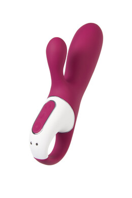 Смарт вибратор-кролик с подогревом бордовый Hot Bunny Satisfyer
