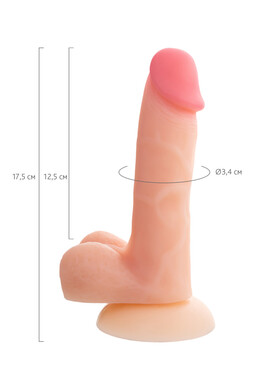 Реалистичный фаллоимитатор на присоске RealStick Silicone Chris H 17,5 см