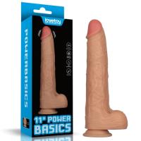 Перезаряжаемый вибратор реалистичный Power Basics 28 см