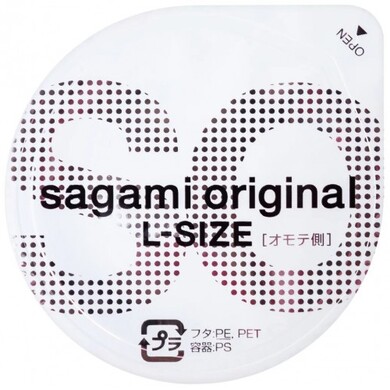 Полиуретановые презервативы увеличенного размера Sagami Original 0,02 L-size (12 шт)