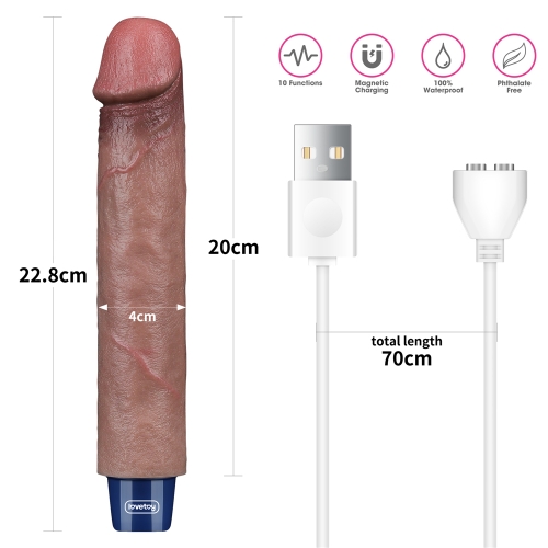 Реалистичный вибратор REAL SOFTEE 22,8 см