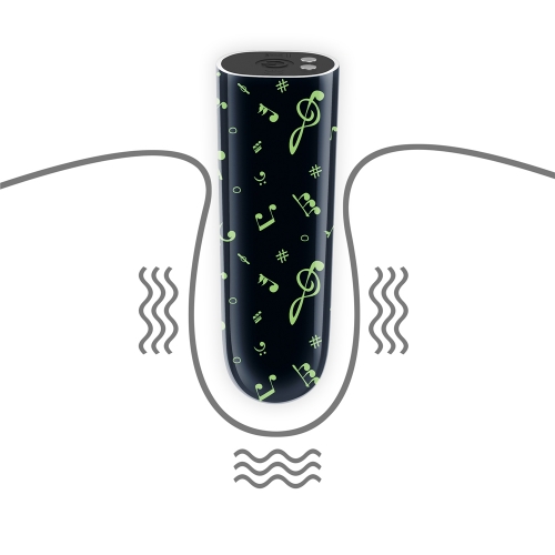 Светящийся в темноте перезаряжаемый мини вибратор LoveToy Music Massager
