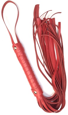 Плетка из натуральной кожи красная Erotoys Fetish line, Ero-110r