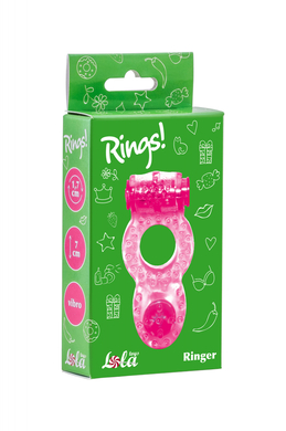 Виброкольцо эрекционное розовое Rings Ringer