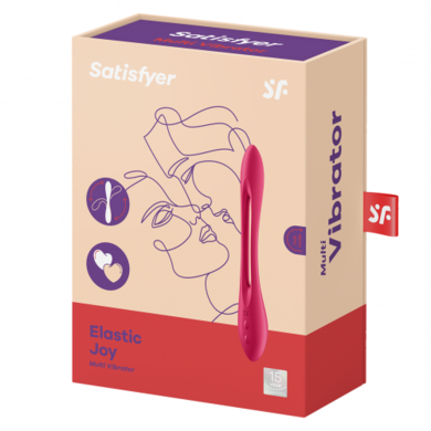 Многофункциональный вибратор для пар с гибкой основой Elastic Joy Red Satisfyer