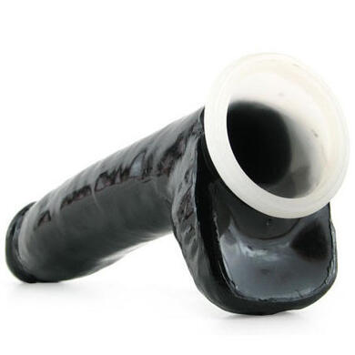 Фаллопротез чёрный Mr. Big Hollow Strap-On 8"