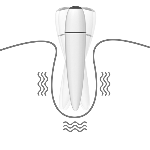 Белый мини-вибратор Ijoy Rechargeable Power Play