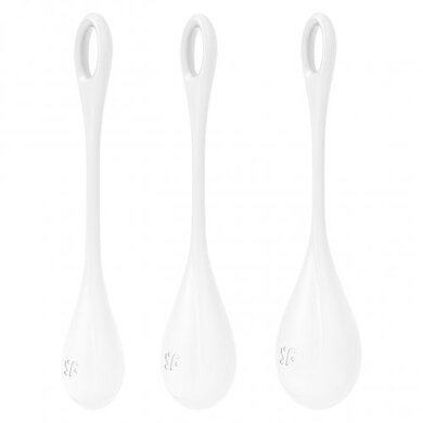 Вагинальные шарики белые Yoni Power 1 Kegel Balls Satisfyer  (3 шт)