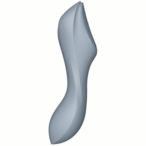 Вакуумный вибростимулятор для клитора и точки G серый Curvy Trinity 3 Satisfyer 