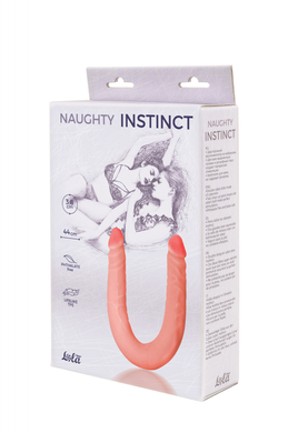 Двусторонний телесный фаллоимитатор Naughty Instinct