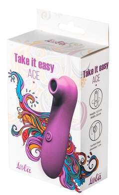 Вакуумный стимулятор клитора фиолетовый Take It Easy Ace