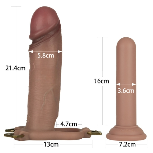 Фаллопротез на ремнях Ingen 9'' Enhanced Set XS/S/M