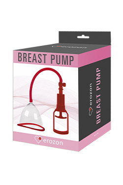 Вакуумная помпа для груди красная Breast Pumps Erozon