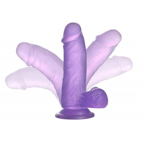 Фиолетовый фаллос Jelly Studs Crystal Dildo Small 16 см