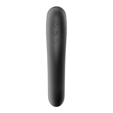 Вакуумно-волновой клиторальный стимулятор с вибрацией черный Satisfyer Dual Kiss