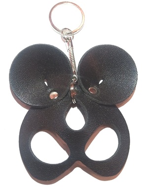 Брелок из натуральной кожи Mouse черный Erotoys, Ero-158
