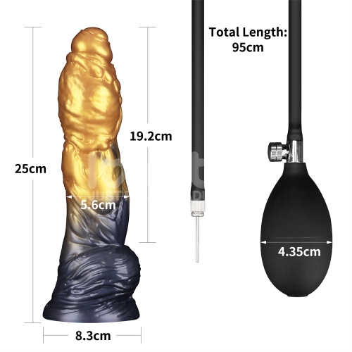 Надувной фаллоимитатор на присоске AERОSX Inflatable Dildo 25 см