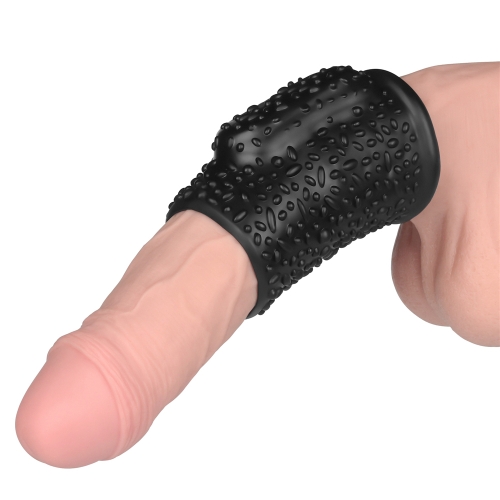 Рельефная вибронасадка на пенис Vibrating Drip Knights Ring