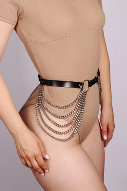 Пояс из натуральной кожи с цепями Erotoys Fetish line, Ero-54
