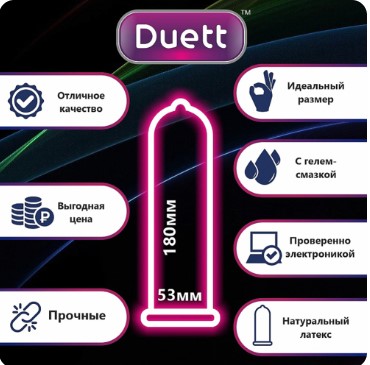 Пре­зер­ва­ти­вы ребристые Duett Ribbed (12 шт)