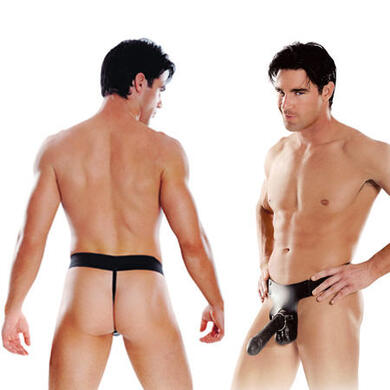 Фаллопротез чёрный Mr. Big Hollow Strap-On 8"