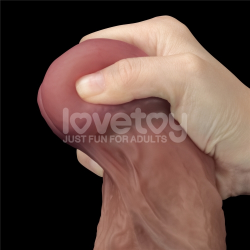 Реалистичный фаллоимитатор Dual Layered Silicone Cock XXL 27 см