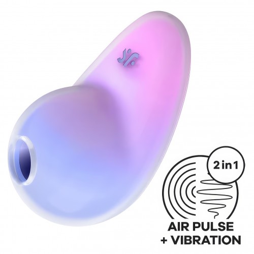 Вакуумно-волновой клиторальный вибратор лилово-розовый Pixie Dust Satisfyer 