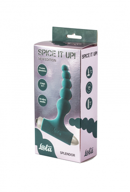 Анальная пробка зеленая с вибрацией Spice it up New Edition Splendor