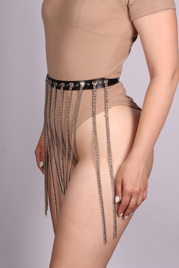 Юбка-пояс с цепями из натуральной кожи Erotoys Fetish line, Ero-65