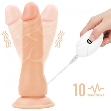 Страпон телесный с вибрацией Vibrating Easy Strapon Set 19 см