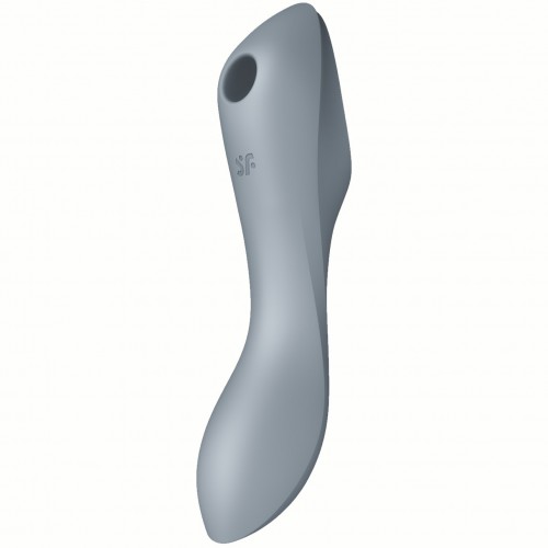 Вакуумный вибростимулятор для клитора и точки G серый Curvy Trinity 3 Satisfyer 