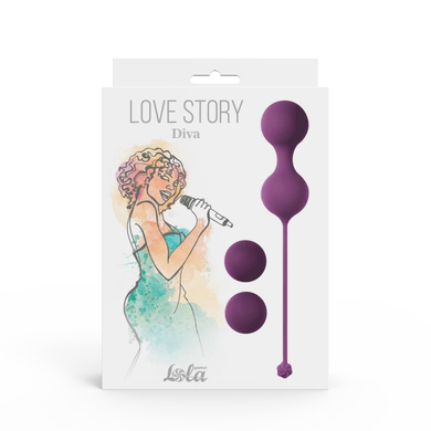 Набор вагинальных шариков лавандовый Love Story Diva