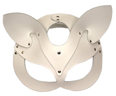 Маска кошечки из натуральной кожи белая Erotoys Fetish line, Ero-91w