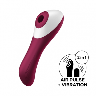 Вакуумно-волновой вибратор бордовый Dual Crush Satisfyer 
