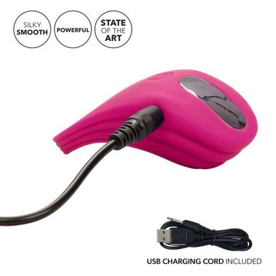 Перезаряжаемое эрекционное виброкольцо розовое с пультом управления Silicone Remote Pleasure Ring