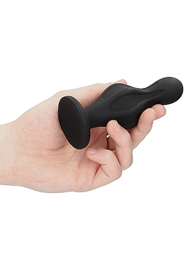 Анальная пробка на присоске чёрная Magic Butt Plug