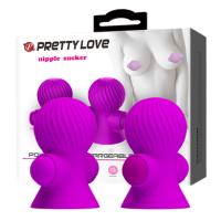 Вибропомпы для сосков пурпурные Pretty Love