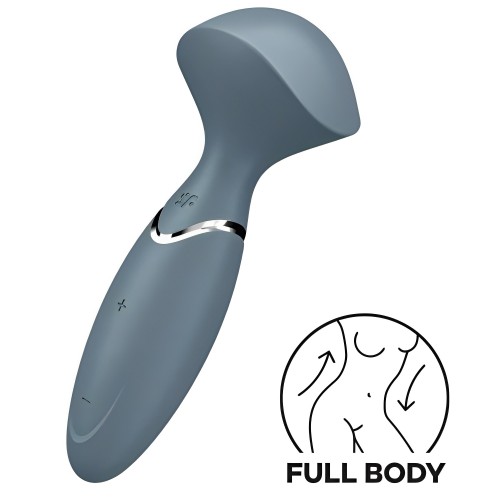 Перезаряжаемый мини-массажер с вибрацией серый Mini Wand-er Satisfyer 