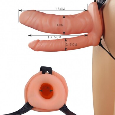 Фаллопротез для двойного проникновения Unisex Hollow Double Penetrator