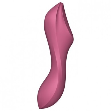 Вакуумный вибростимулятор для клитора и точки G красный Curvy Trinity 3 Satisfyer 