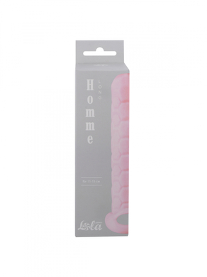 Удлиняющая насадка на пенис розовая Homme Long 15,5 см