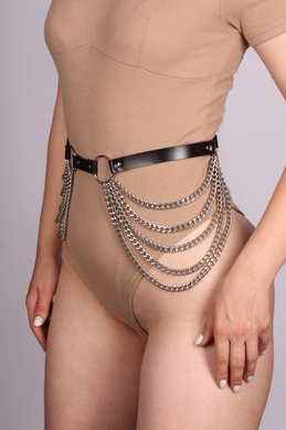 Пояс из натуральной кожи с цепями Erotoys Fetish line, Ero-54