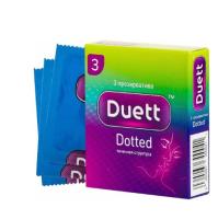 Презервативы с точечной структурой Duett Dotted (3 шт)