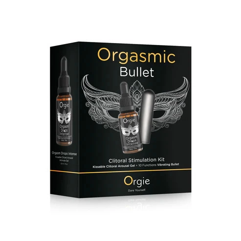 Женский набор: возбуждающие капли для клитора и вибропуля Orgie Orgasmic Bullet and Orgasm Drops Intense