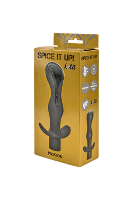 Анальная пробка серая с вибрацией Spice it up Passion
