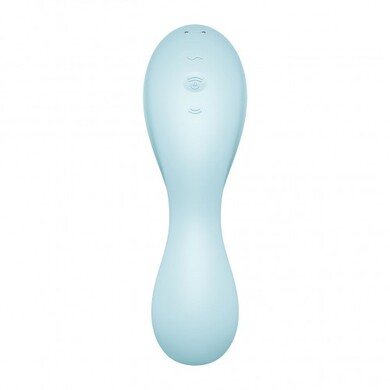 Вакуумный вибростимулятор для клитора и точки G голубой Curvy Trinity 5 Satisfyer