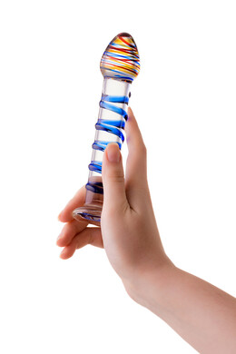 Нереалистичный фаллос Sexus Glass из стекла