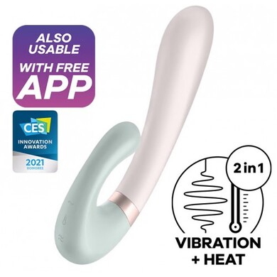 Смарт-вибратор с функцией нагрева мятный Heat Wave Satisfyer 